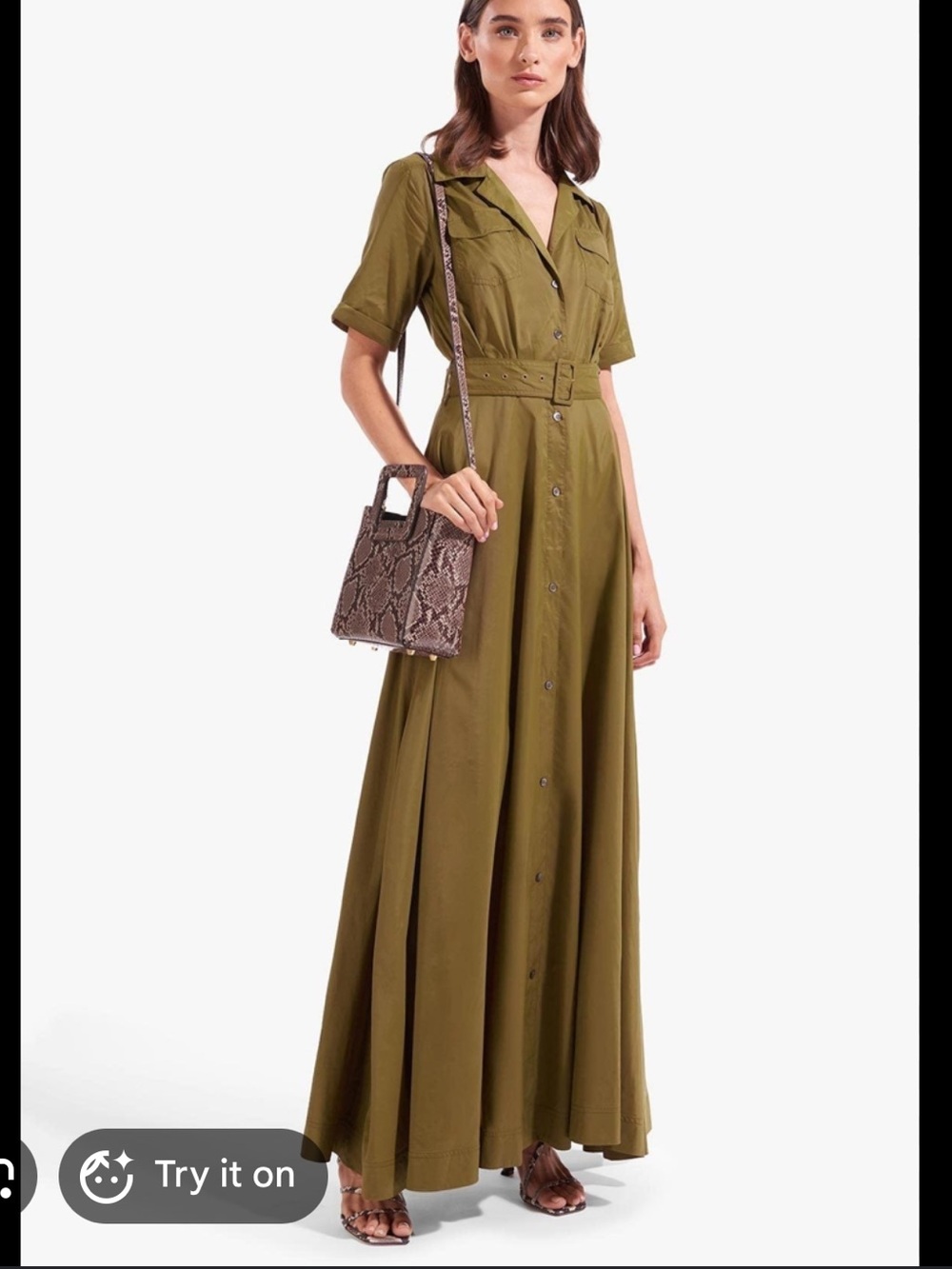 STAUD Olive Green Dress - Picture 4 of 6